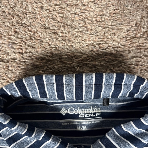 Columbia Golf Mens Medium St. Louis Cardinals Striped Polo Shirt MLB Baseball - Picture 5 of 9